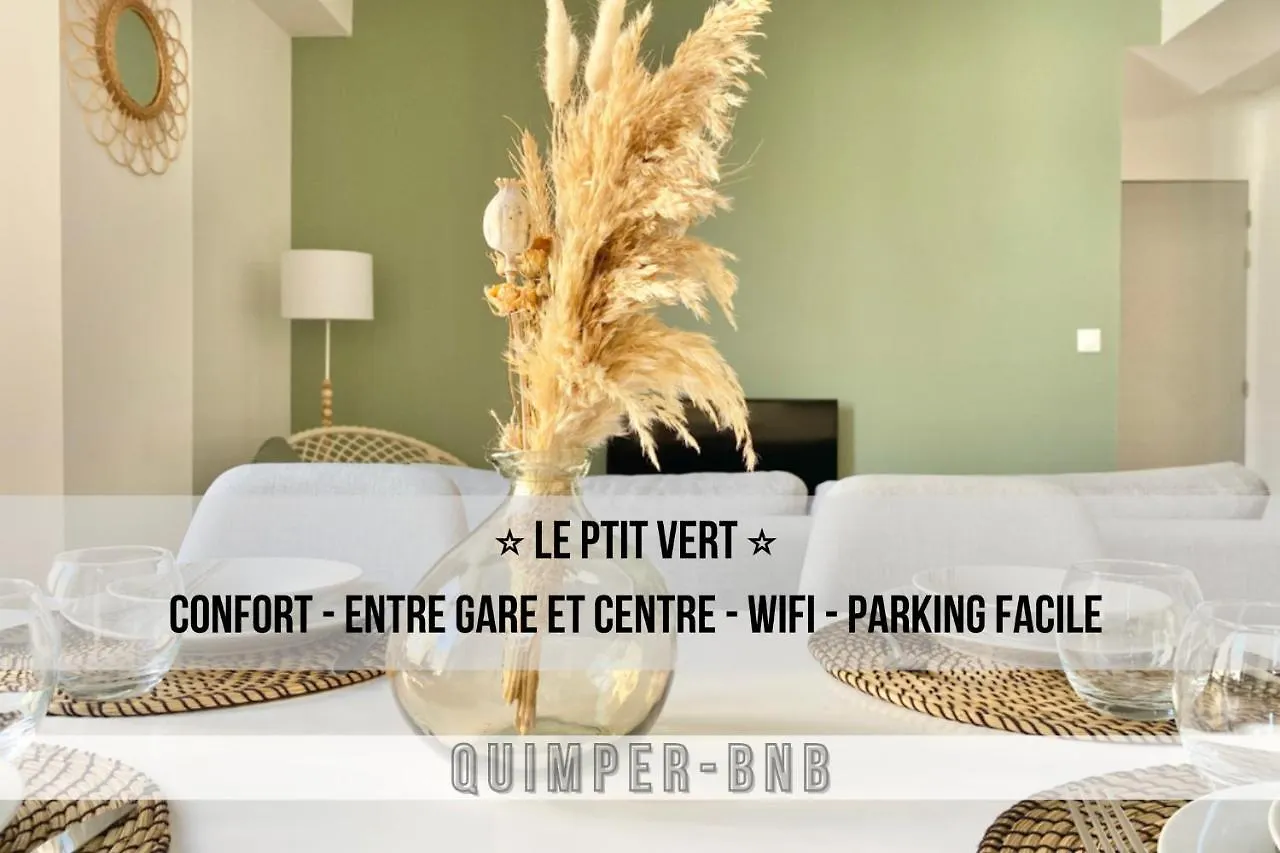 Appartement Le Ptit Vert - Wifi - Confort Entre Gare Et Centre Quimper